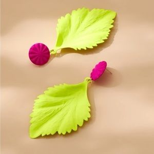 Beautiful yellow and pink earrings